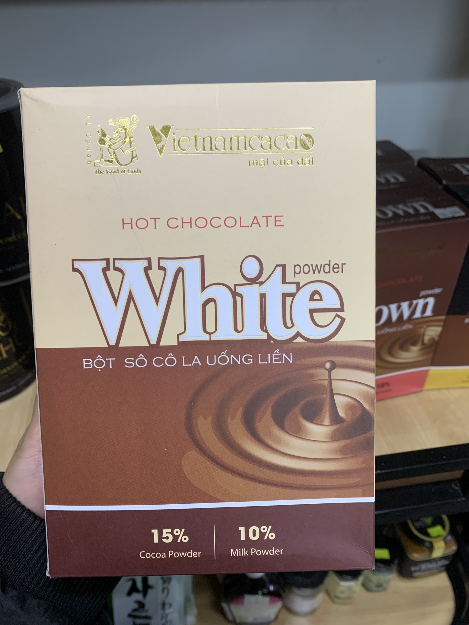Bột Cacao Hot Chocolate White Vinacacao 300 g Hộp