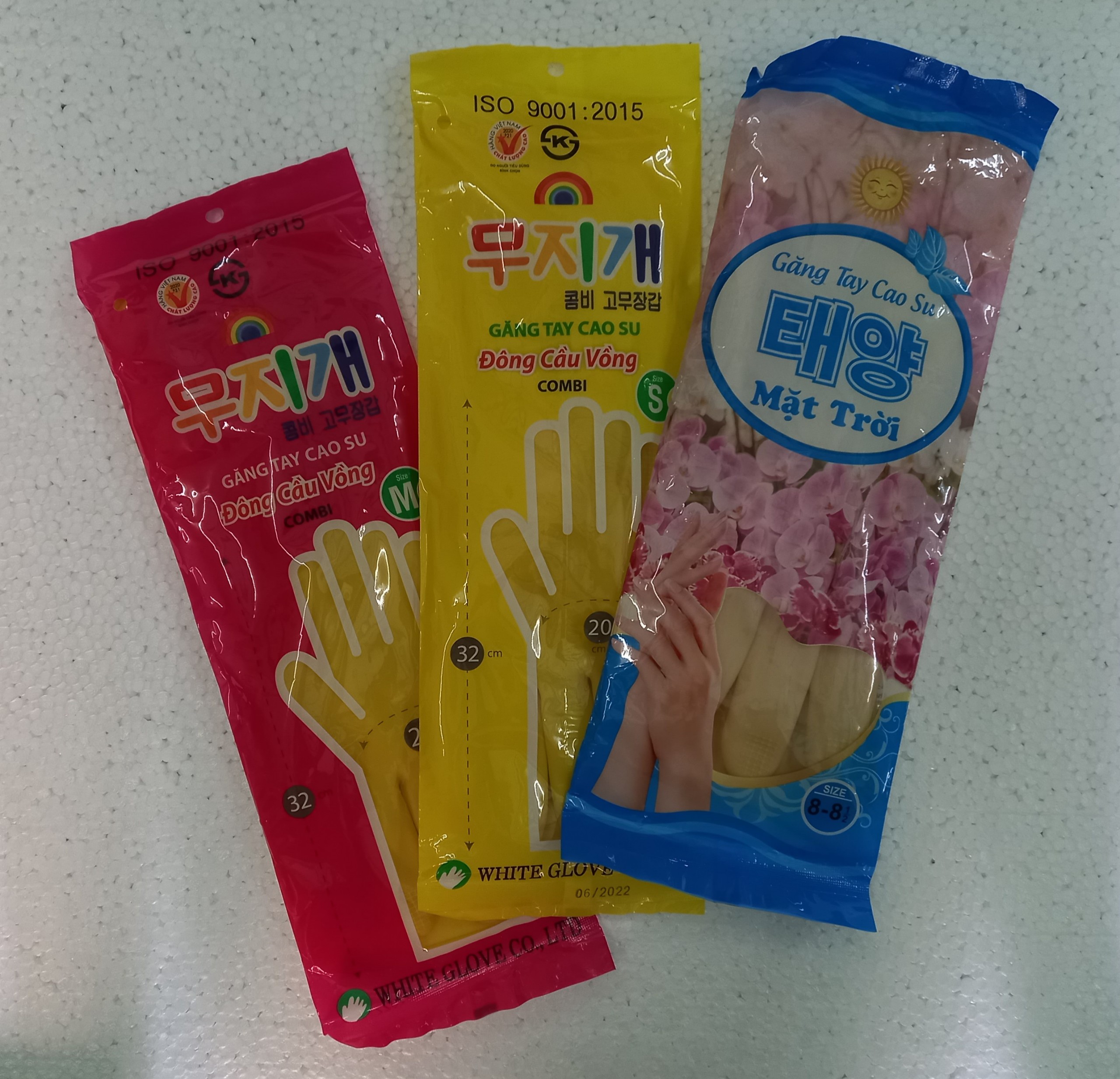 [1đôi] găng tay rửa chén Cao Su thiên nhiên Mặt Trời đa dụng rửa chén bát (Size L )