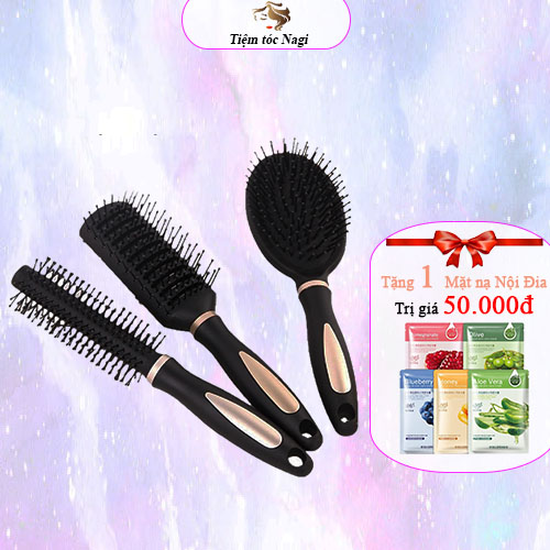 Bộ 3 lược gỡ rối, tạo kiểu tóc, massage cao cấp