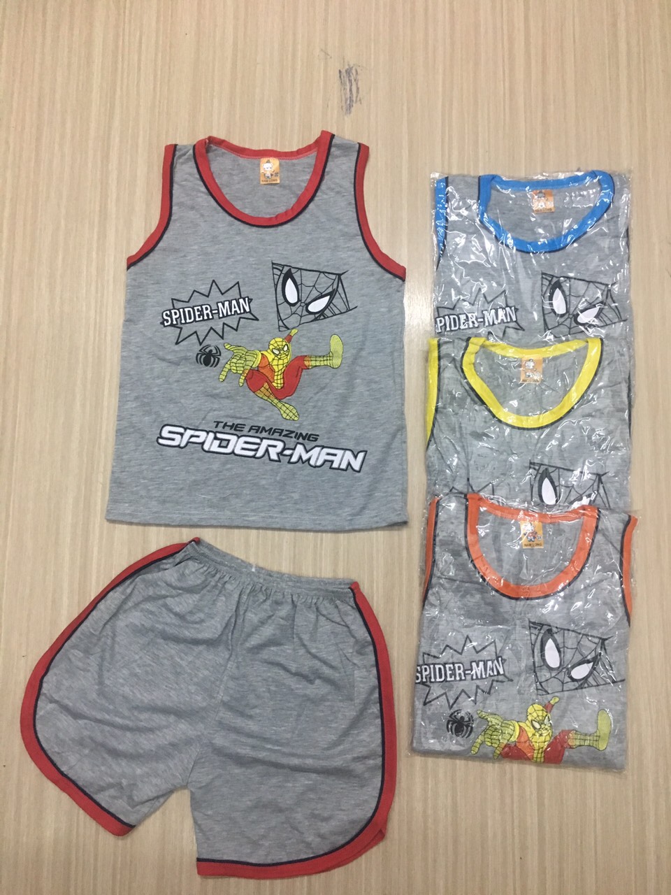 Combo 3 bộ đồ thun cho bé trai từ 7-30kg