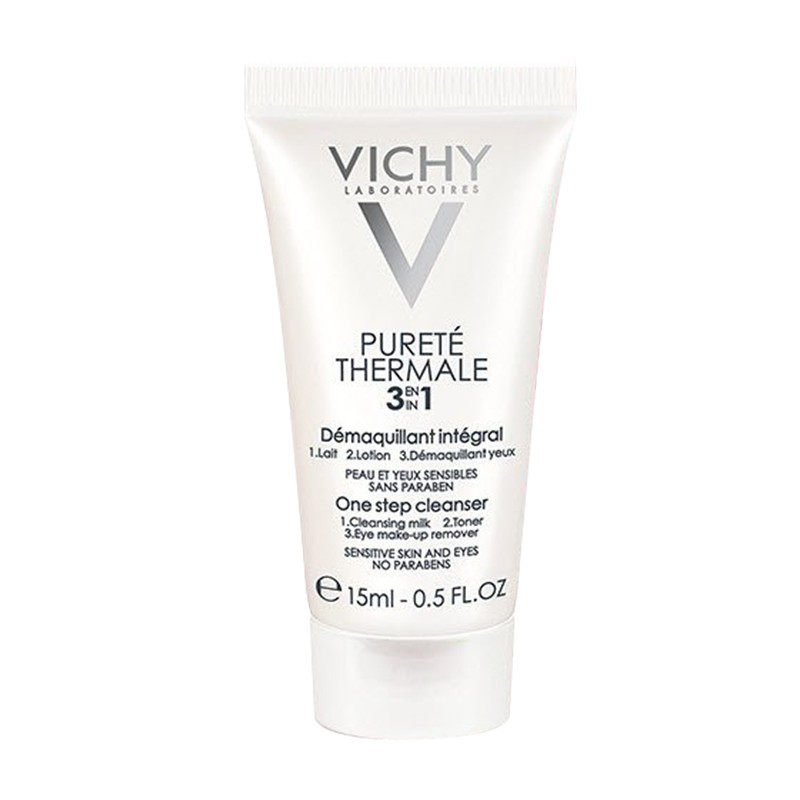 Sữa rửa mặt tẩy trang không bọt 3 tác dụng vichy purete thermale 3in1 15ml