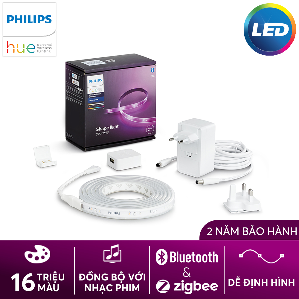 Dây LED Philips Hue Lightstrip bộ cơ bản 2m - Đồng bộ ánh sáng theo nhạc và TV
