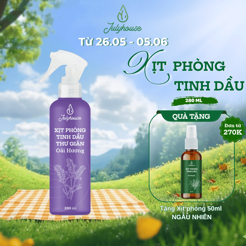 Julyhouse Lavender Essential Oil Bedroom Spray 280ml Quickly Scents the Space and Effectively Eliminates Musty Odors