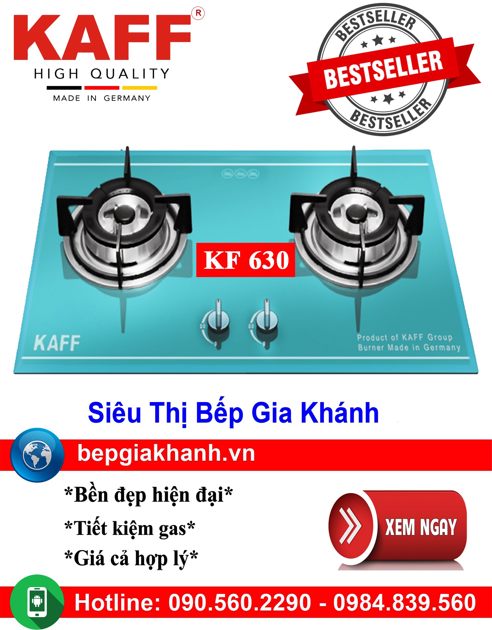 Bếp gas âm Kaff KF 630, bếp gas, bếp gas đôi, bếp gas đơn, bếp gas âm, bếp ga, bếp ga đôi, bếp ga đơn, bếp ga âm, bep ga, bep gas