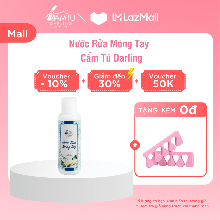 Nước rửa móng tay aceton - 500ml chính hãng cẩm tú darling, tẩy sạch, không hại móng, mùi dễ chịu