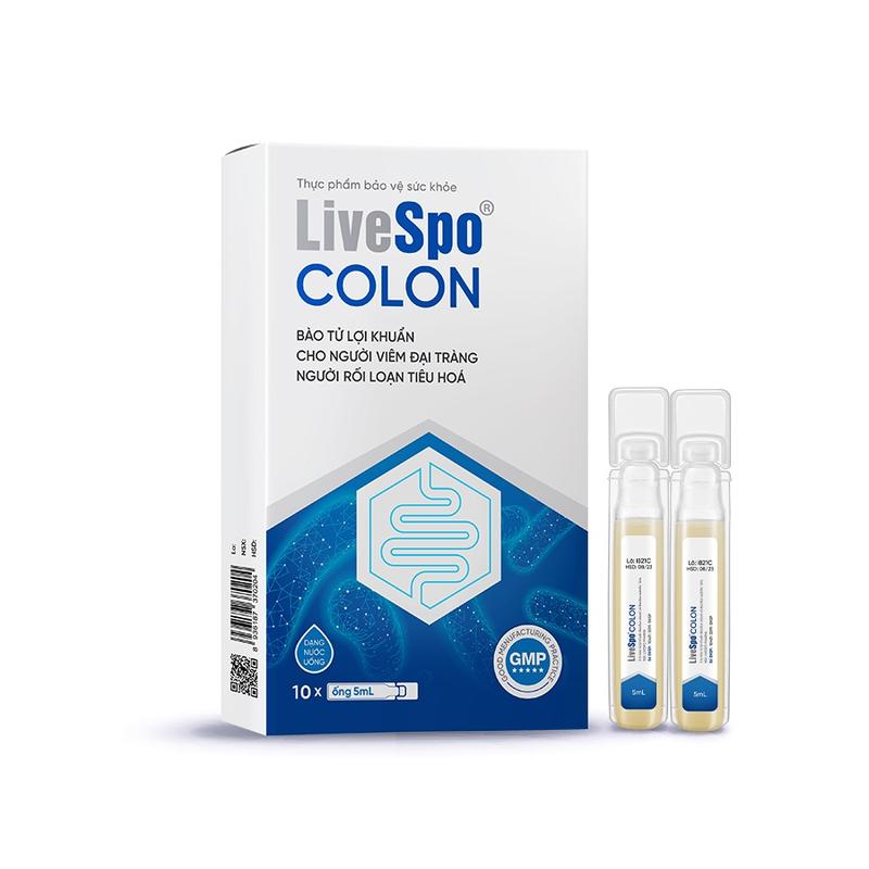 Men vi sinh chứa Bào tử lợi khuẩn dùg cho Viêm Đại Tràng Tiêu chảy Táo bón - LiveSpo Colon 10 ống
