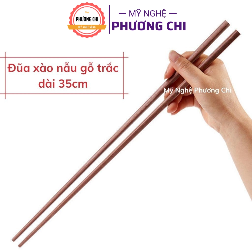 Đũa xào nấu thức ăn bằng gỗ trắc cao cấp, chịu nhiệt tốt, không độc hại khi gặp nhiệt độ cao - Mỹ Nghệ Phương Chi