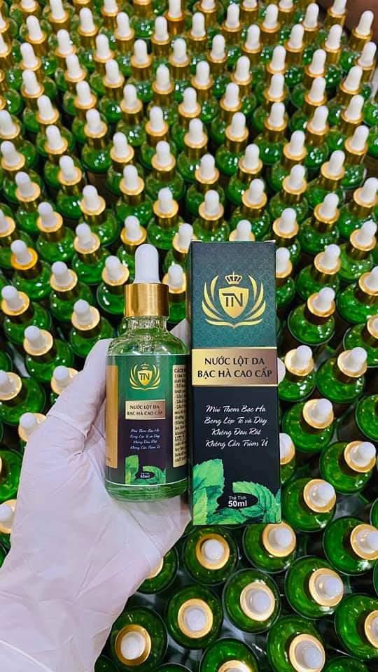 Tặng kem body _ Nước lột bạc hà lột mảng to dày, không hôi