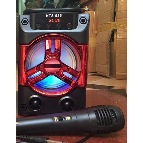 Loa bluetooth hát karaoke kts - 936 tặng kèm mic - loa bluetooth kts-936