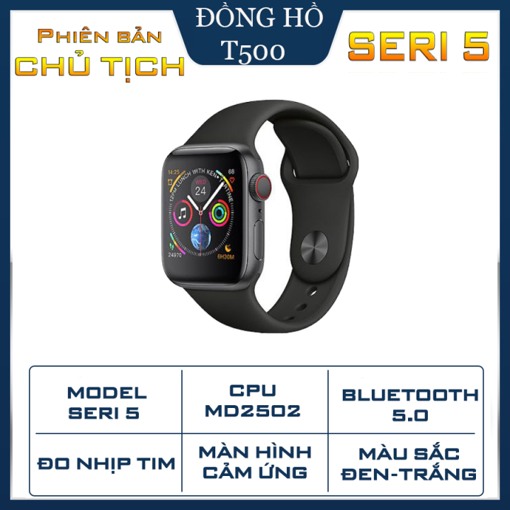 Đồng Hồ Thông Minh Cao Cấp T500 Fullbox Chống Nước Có Tiếng Việt - Hàng Chính Hãng Giao Diện Tiếng Việt Hiển Thị Tin Nhắn Sms Thông Báo Facebook Wechat....