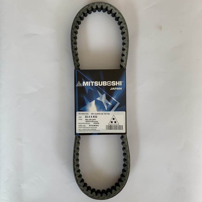 Dây curoa Mitsuboshi Nhật Bản cho Honda Air blade 125, Pcx, Lead 125, SH mode, Vario 125/150, Click 125/150
