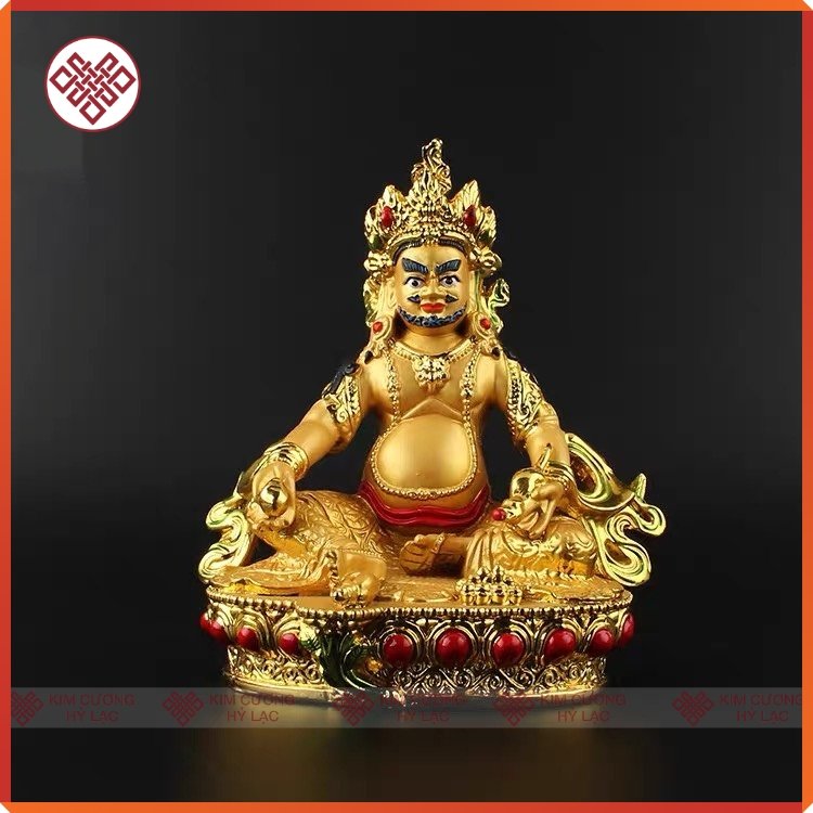 Tượng Dzambala Hoàng thần tài Tượng Phật mật tông [Kim Cương Hỷ lạc 14cm