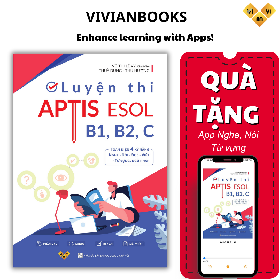 Luyện thi aptis esol b1, b2, c 4 kỹ năng - ôn thi chứng chỉ aptis bằng aptis - ths. lê vy - vivian