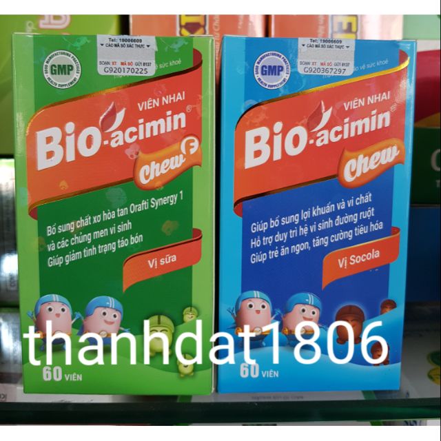 Viên nhai bioacimin chew ăn ngon và hỗ trợ táo bón bio acimin