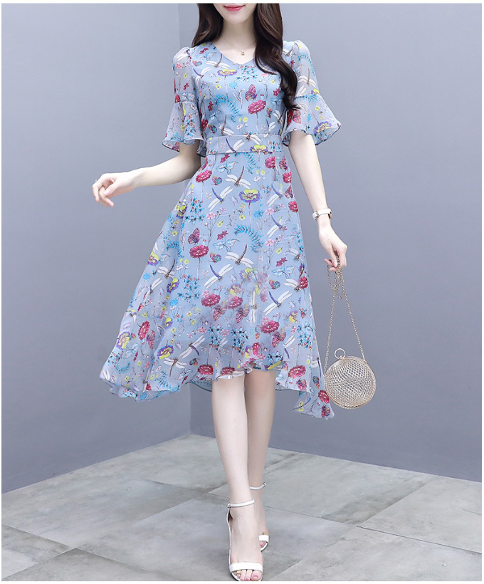 XẢ HÀNG 💖 váy đầm thun tay lỡ, cổ tim, eo cắt rời, vạt hớt cho nữ