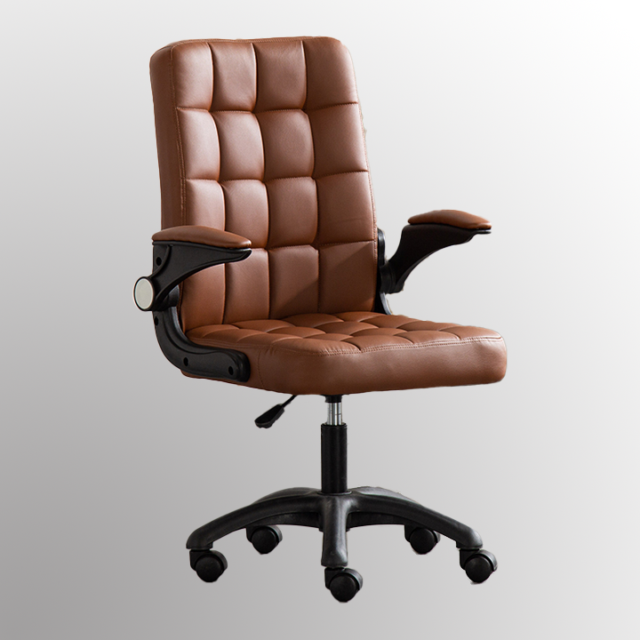 Ghế xoay văn phòng bọc nỉ thoáng khí, tay vịn có thể gấp gọn - Ghế làm việc cao cấp chính hãng