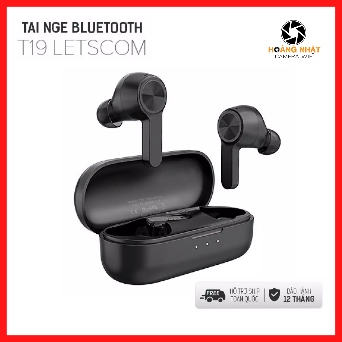 Tai nghe bluetooth không dây LETSCOM T19 Pin Trâu- Thời gian nghe hơn 8 giờ và khoảng cách nghe 10m không vật cản - Điều khiển cảm ứng - Chất lượng âm thanh cao - Bảo hành chính hãng 12 tháng - 7 ngày lỗi đổi mới sản phẩm