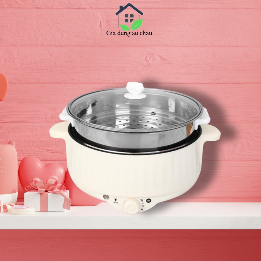 Nồi lẩu điện 4.0l mishio mk275 tặng xửng hấp inox
