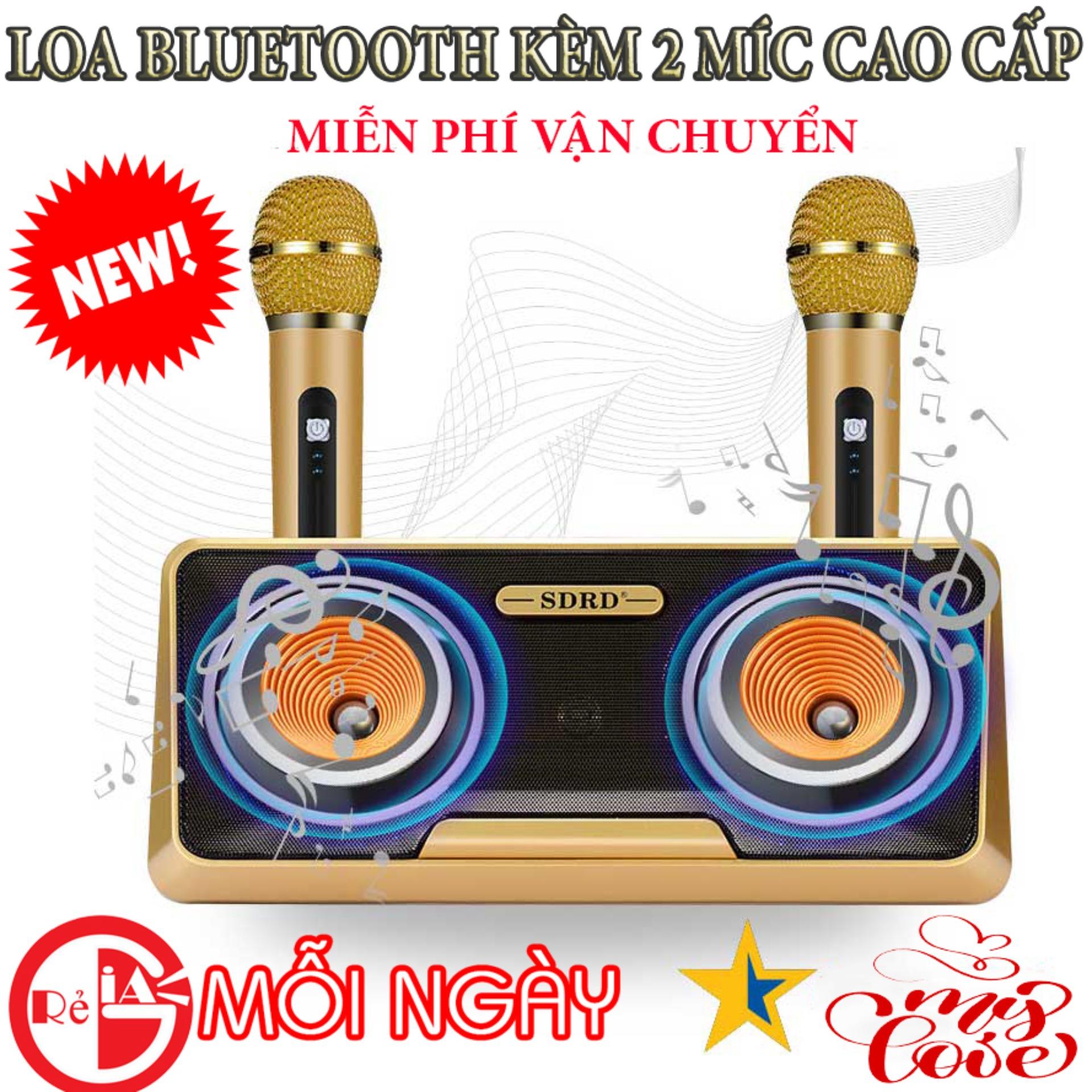 [HCM]TOP 3 LOA CÔNG SUẤT LỚN - TẶNG MIC KARAOKE - Loa Bluetooth karaoke mini - Loa Sd 301 + 2 Míc Cro Cao Cấp 2019Âm Thanh Chất LượngBảo Hành 1 đổi 1