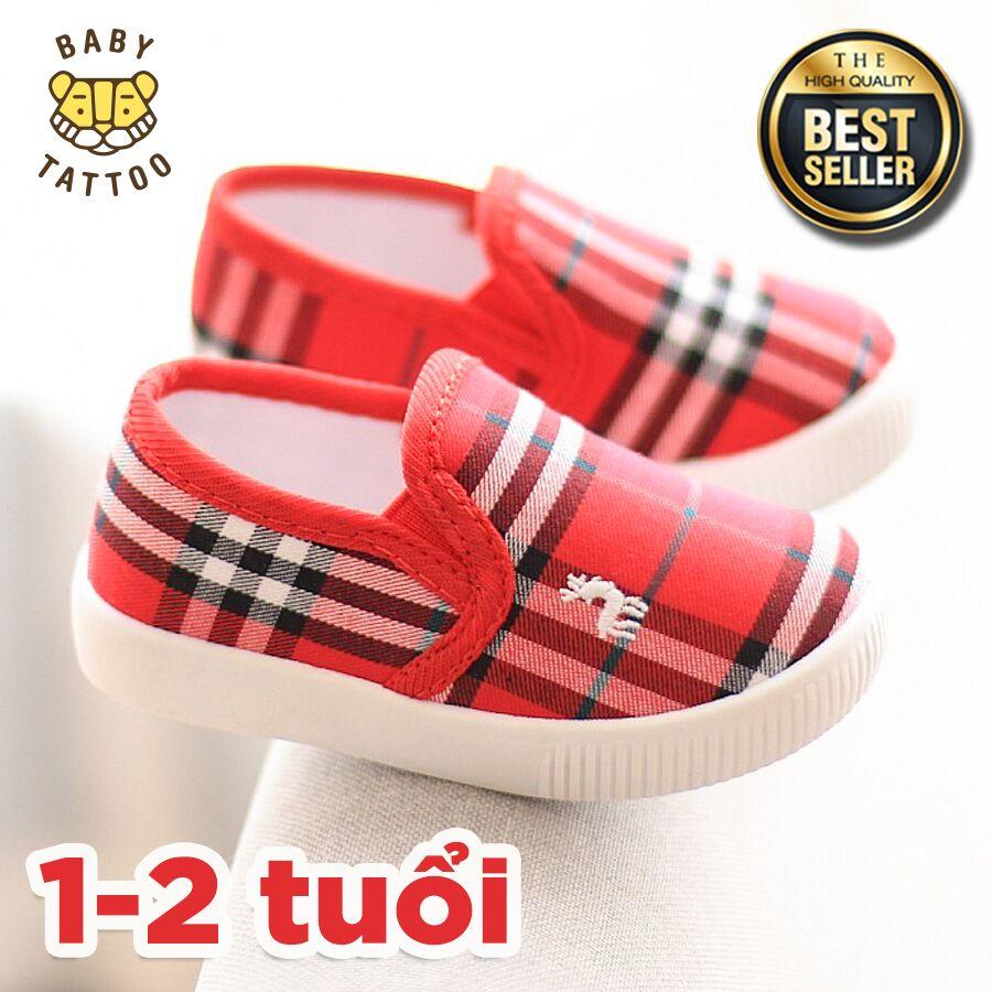 [HCM]Giày lười slip on trẻ em  dành cho bé gái siêu cute 1-2 tuổi- Giày lười hợp thời trang cho các bé gái