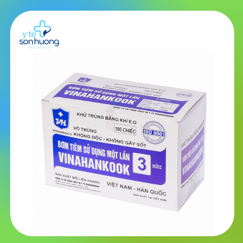 Bơm tiêm Vinahankook 3ml/cc ( cỡ kim 23G x 1" )