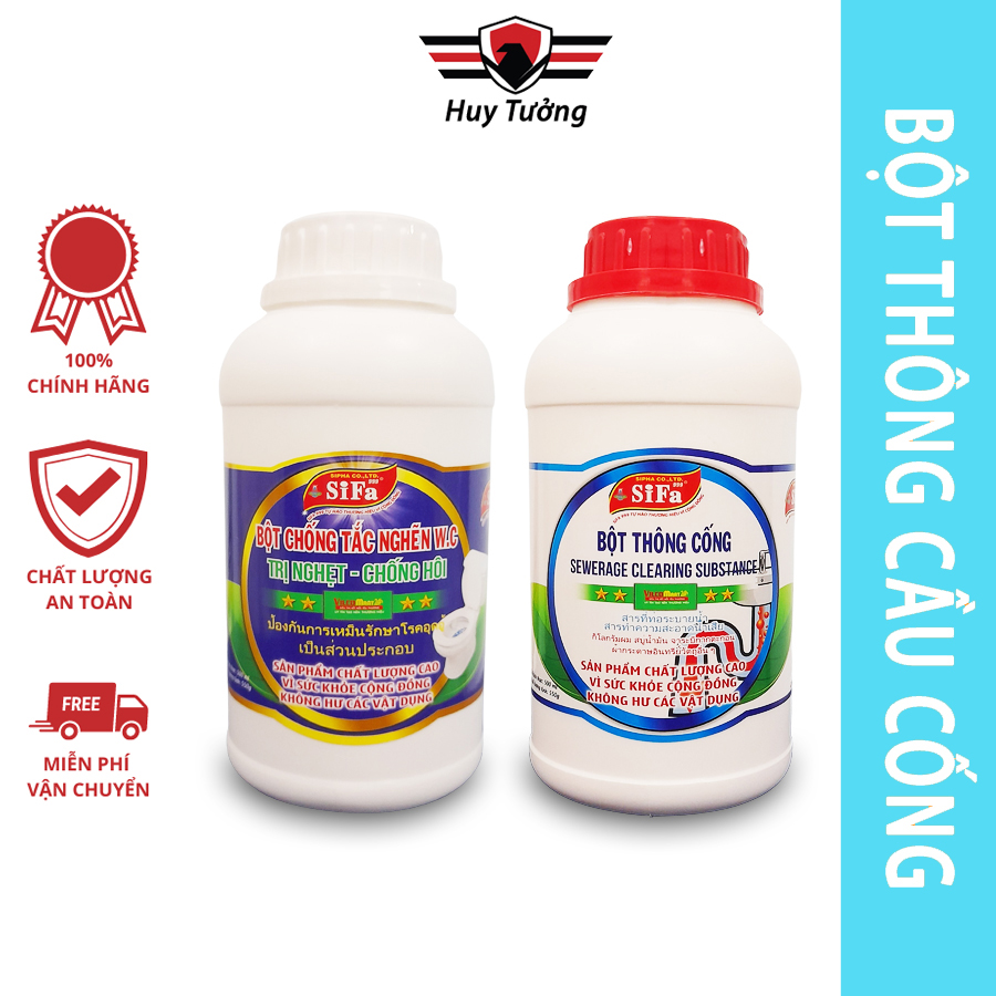 Bột thông cống cực mạnh Sifa 550gram, Bột thông bồn cầu cực mạnh, khử mùi hồi đánh bay mọi vết bẩn