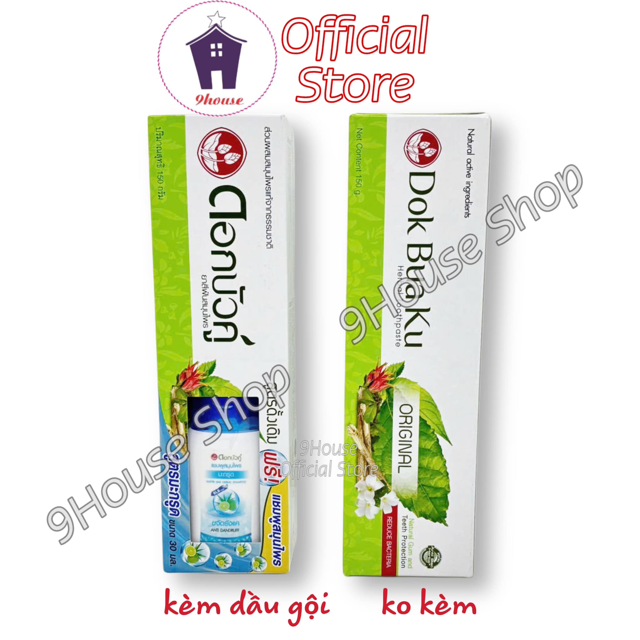 01 kem đánh răng dok bua ku twin lotus thảo dược thái lan
