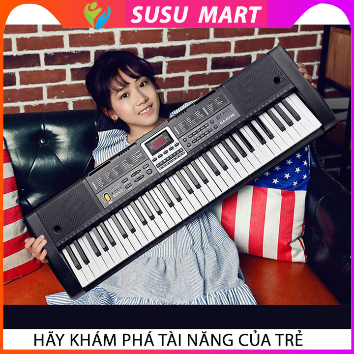 [TẶNG GIÁ NHẠC] ĐÀN ORGAN PIANO CHO NGƯỜI MỚI HỌC ĐÀN 61 PHÍM 60 Demos 200 Nhịp Điệu