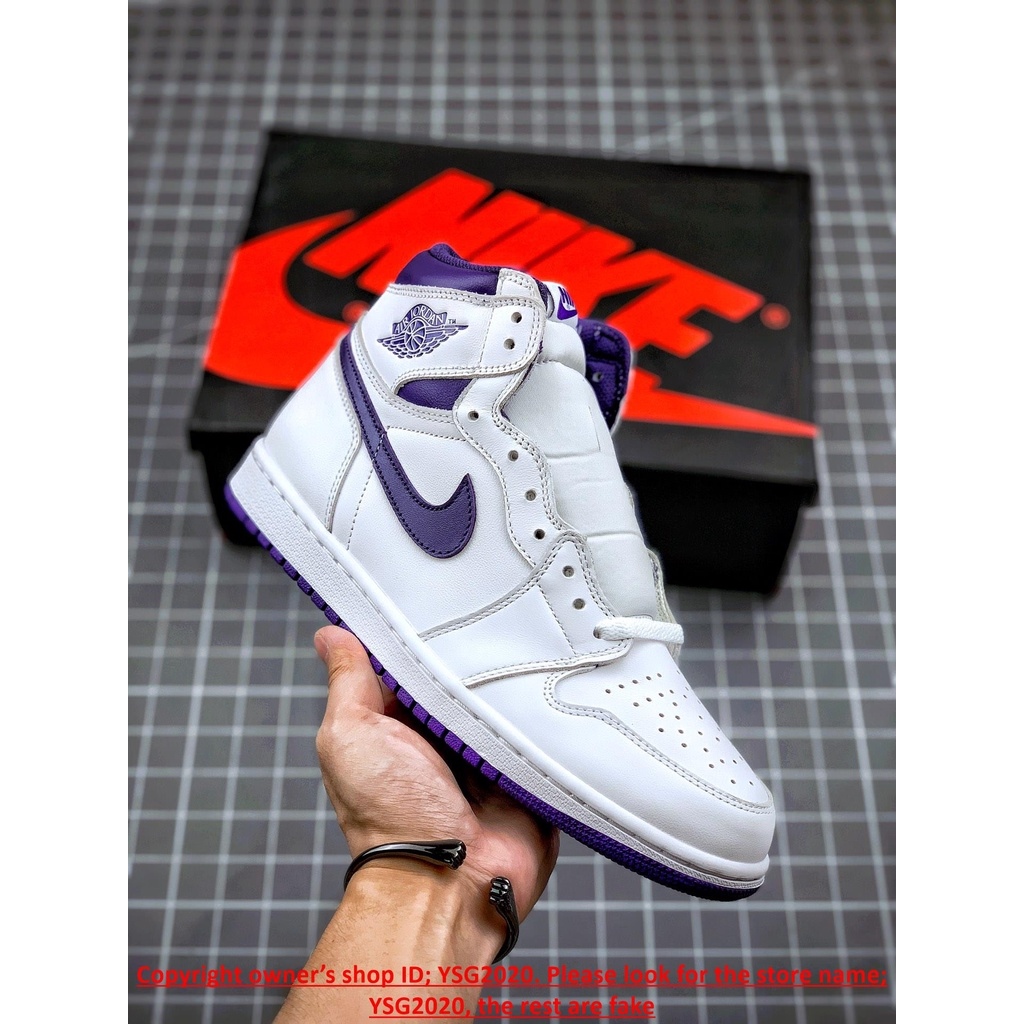 Original 2023 at HOT Original J1 R High White Purple Grape Basketball shoes