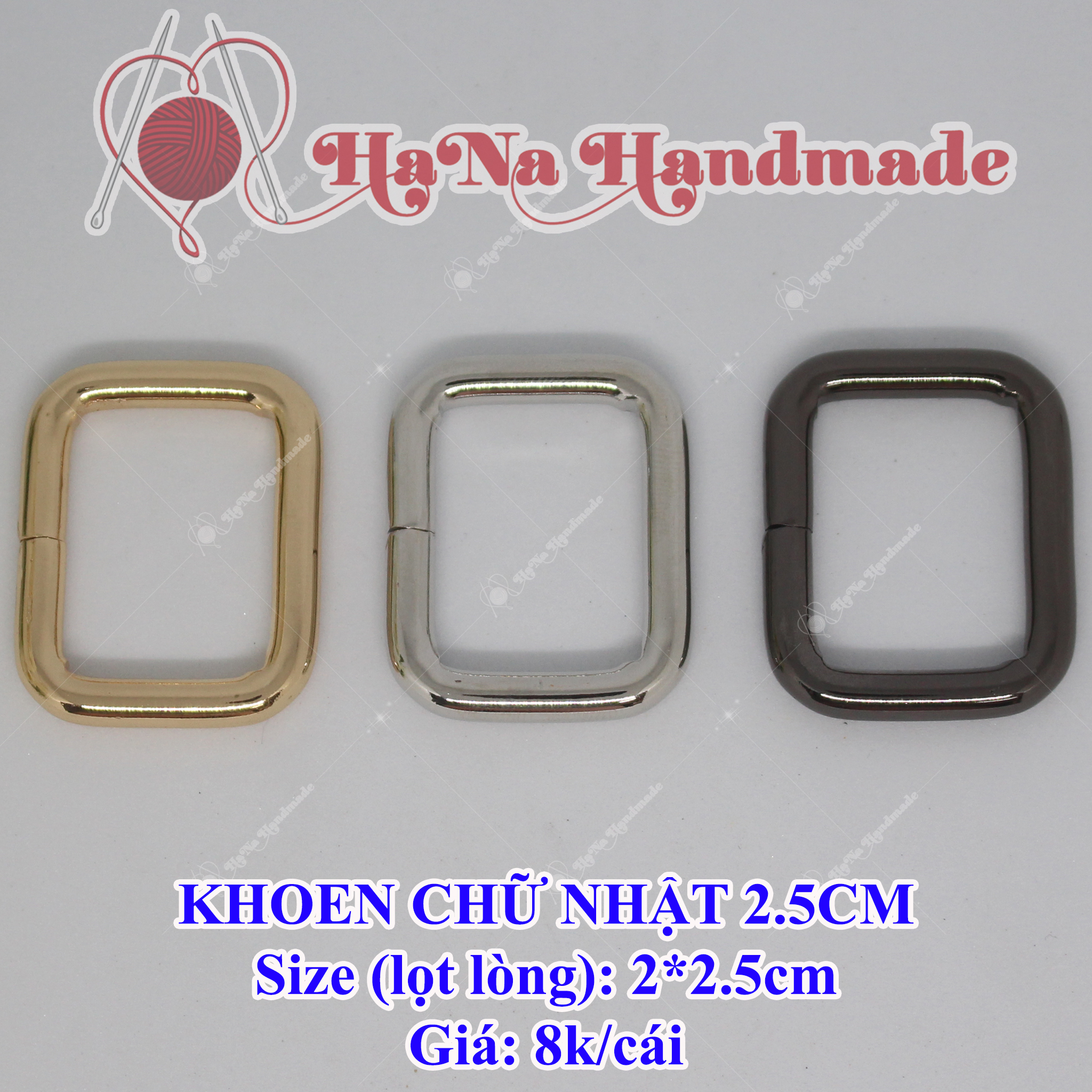 Khoen chữ nhật 2.5cm