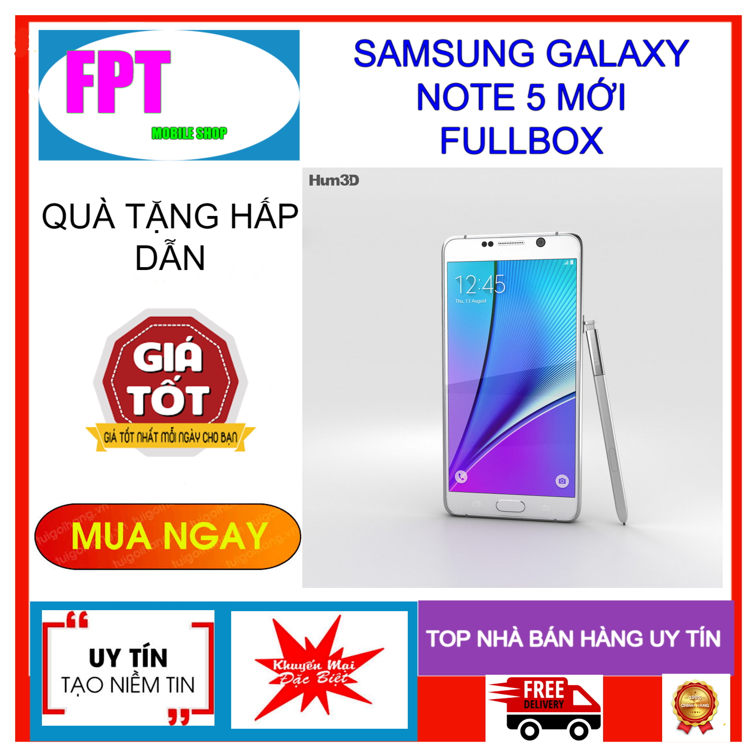 Điện thoại SAMSUNG GALAXY NOTE 5 Ram 4Gb NEW FULLBOx Exynos 7420 8 nhân 64-bit Màn Hình Super AMOLED, 5.7 , Quad HD (2K) Android 6.0 (Marshmallow) BúT SPEN Siêu Chất