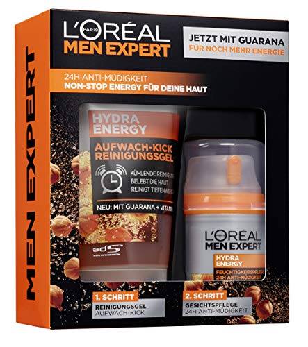 Set sữa rửa mặt và kem dưỡng da nam 5 tác động loreal men expert hydra energy - đức
