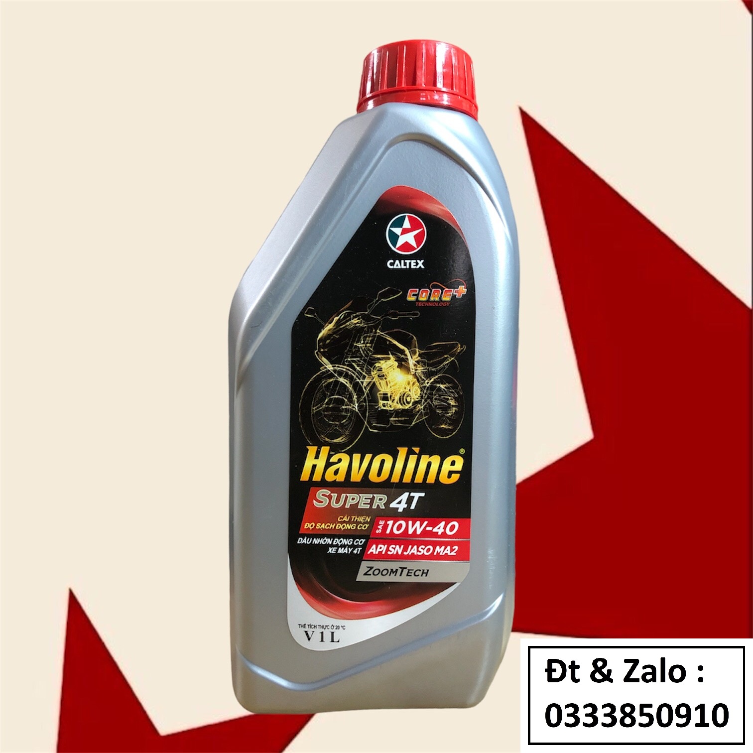 [ CHÍNH HÃNG ] Nhớt xe số gốc khoáng Caltex Havoline Super4T 10w40