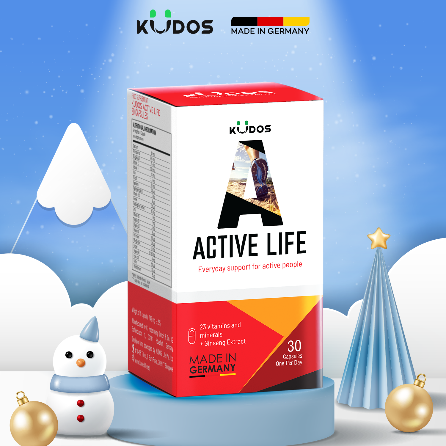 VIên Uống KUDOS ACTIVE LIFE bổ sung vitamin & khoáng chất cho cơ thể (30 viên/hộp)