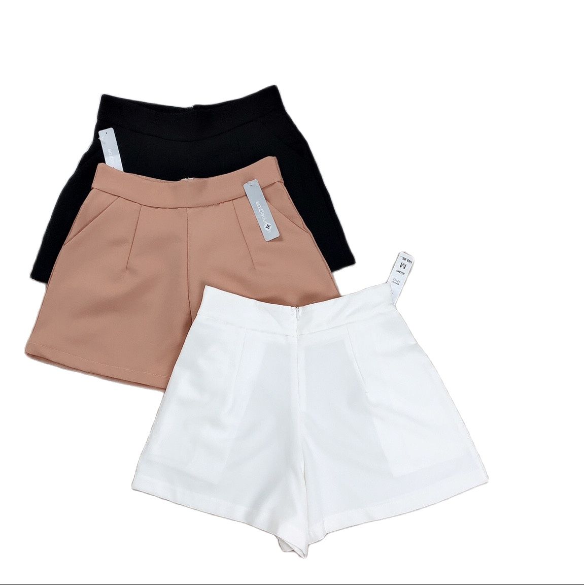 Quần short nữ tuyết mưa ống rộng ba màu trung tính trẻ trung