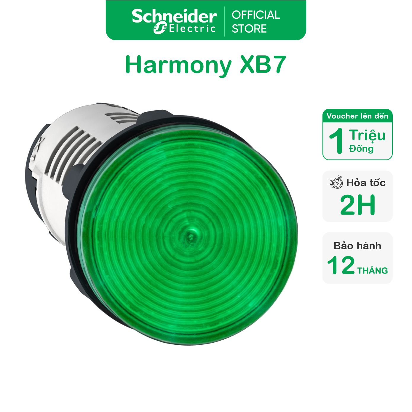 Đèn báo ø22 230v ac bóng led - schneider electric - xb7ev03mp xb7ev04mp xb7ev05mp xb7ev06mp