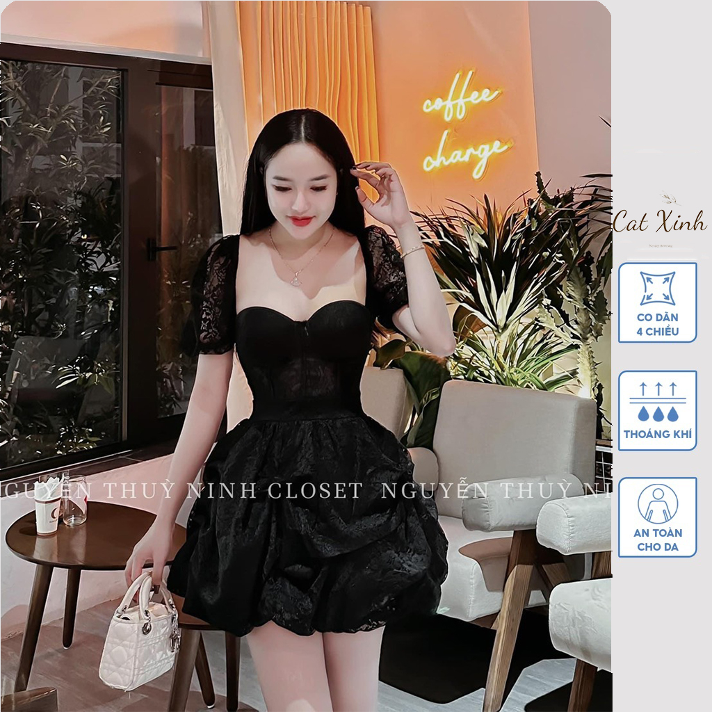 Đầm ren bí corset drc30 thiết kế ngắn sexy quyến rũ sang trọng quý phái thời trang - váy ren nữ thiết kế tinh tế thời trang đẹp mắt