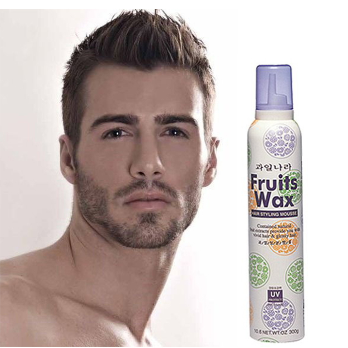 Keo xịt tóc dạng bọt hoa quả tạo kiểu dáng cứng cho tóc nam và nữ fruit wax kwailnara hair styling mousse 300gr