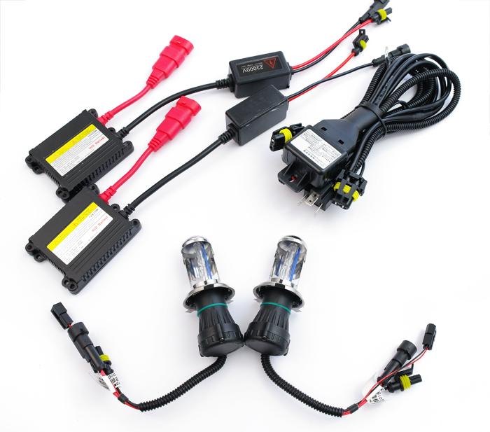 Bộ 2 đèn xenon HID oto 35w PHA COS H4 6000k 12V sáng trắng ( giá 2 bóng + 2 Ballast )