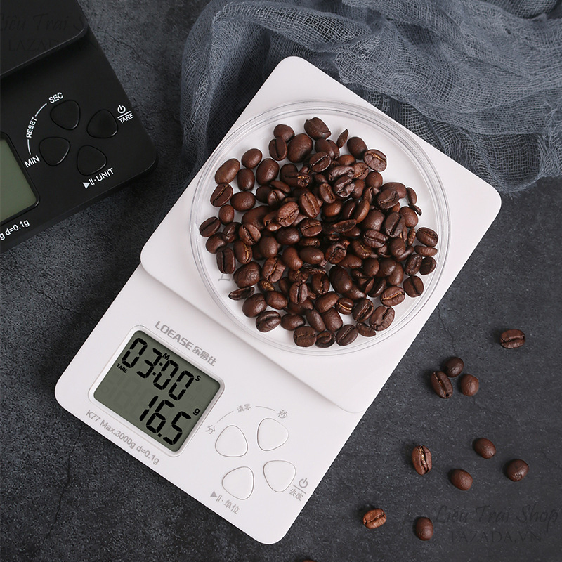 Cân cà phê coffee scale timer điện tử mini cân cà phê cân cafe cân drip pour over V60 cân nhà bếp cân làm bánh cân nội trợ