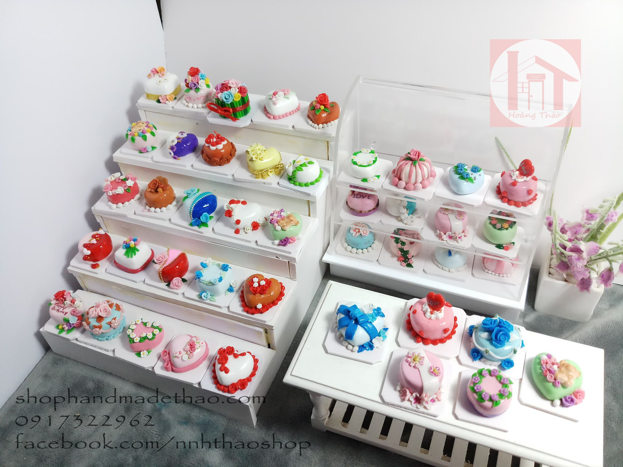 Mô hình Bánh Kem Đất Sét tý hon Trang Trí Mô Hình, Dollhouse