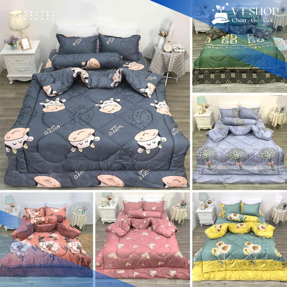 Chăn Mền Phao chất liệu Poly Cotton siêu nhẹ, cực ấm, giá cực rẻ