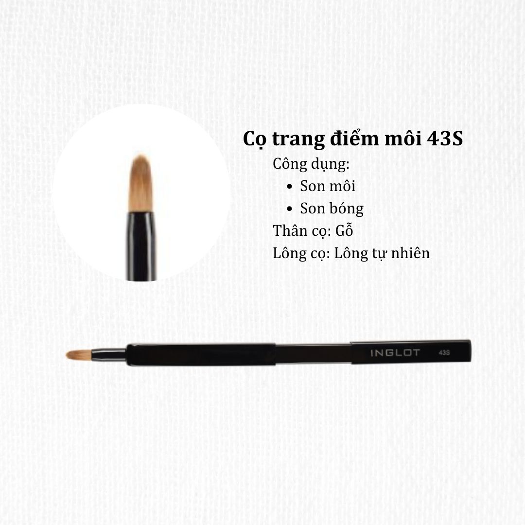 Cọ trang điểm môi lông mềm mại Makeup Brush 43S Inglot