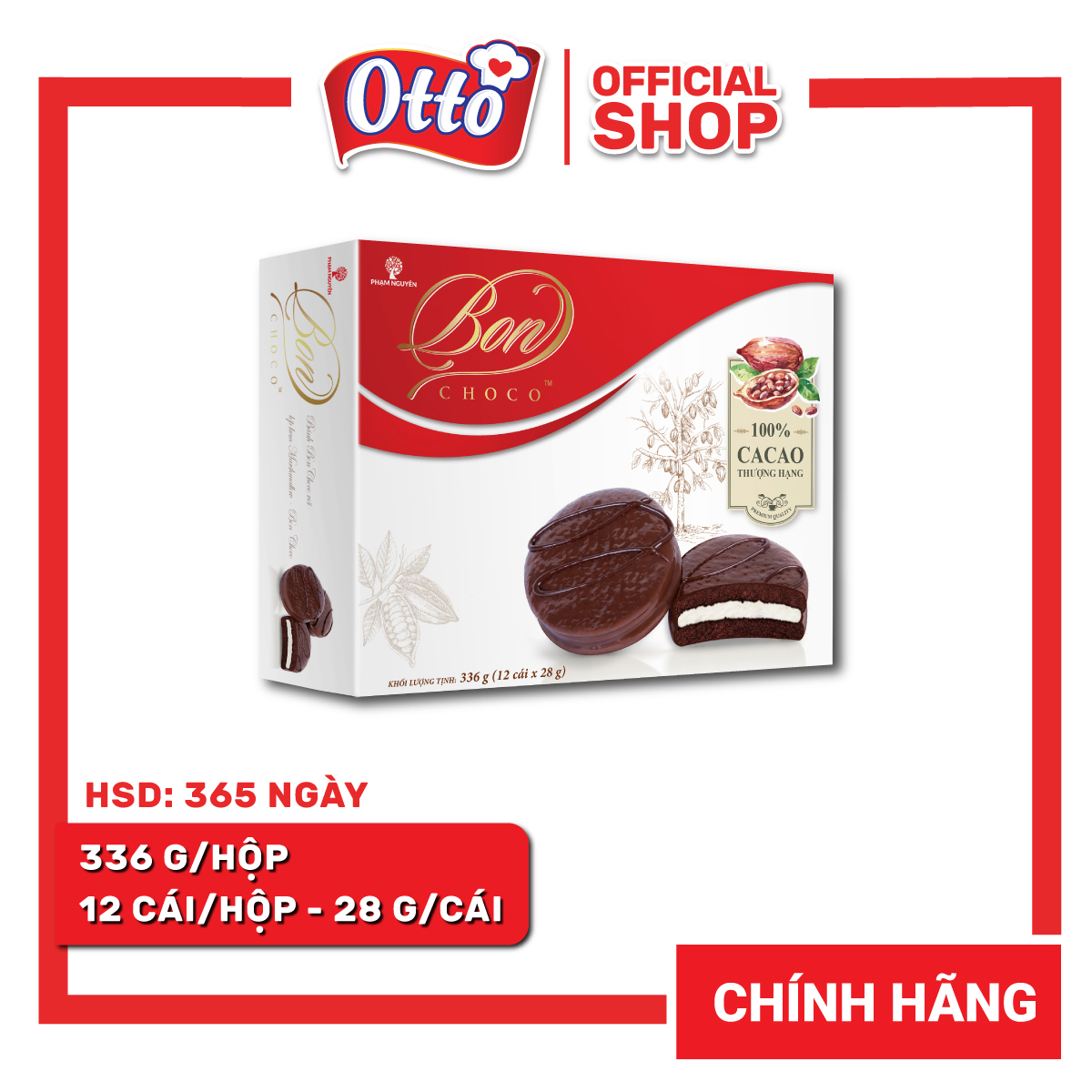 Hộp bánh choco bon 336g | bánh ăn vặt socola | đồ ăn vặt