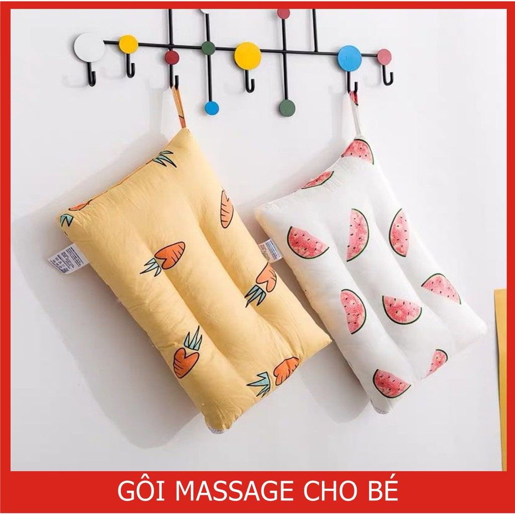 Gối nằm cho bé yêu chống đổ mồ hôi đầu - Gối sóng họa tiết đẹp cho bé trai và bé gái trên 2 tuổi, thông thoáng, thấm hút mồ hôi đầu, mẫu mới cho mùa hè 2020