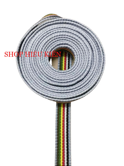 Dây dù dẹp bản 2,7cm, dày 3,5mm - 5 mét - dây có 2 lớp 8 sọc