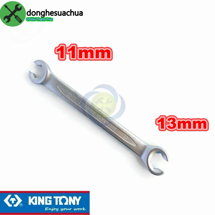 Cờ lê mở ống dầu 11mm -13mm kingtony 19301113 loại hai đầu