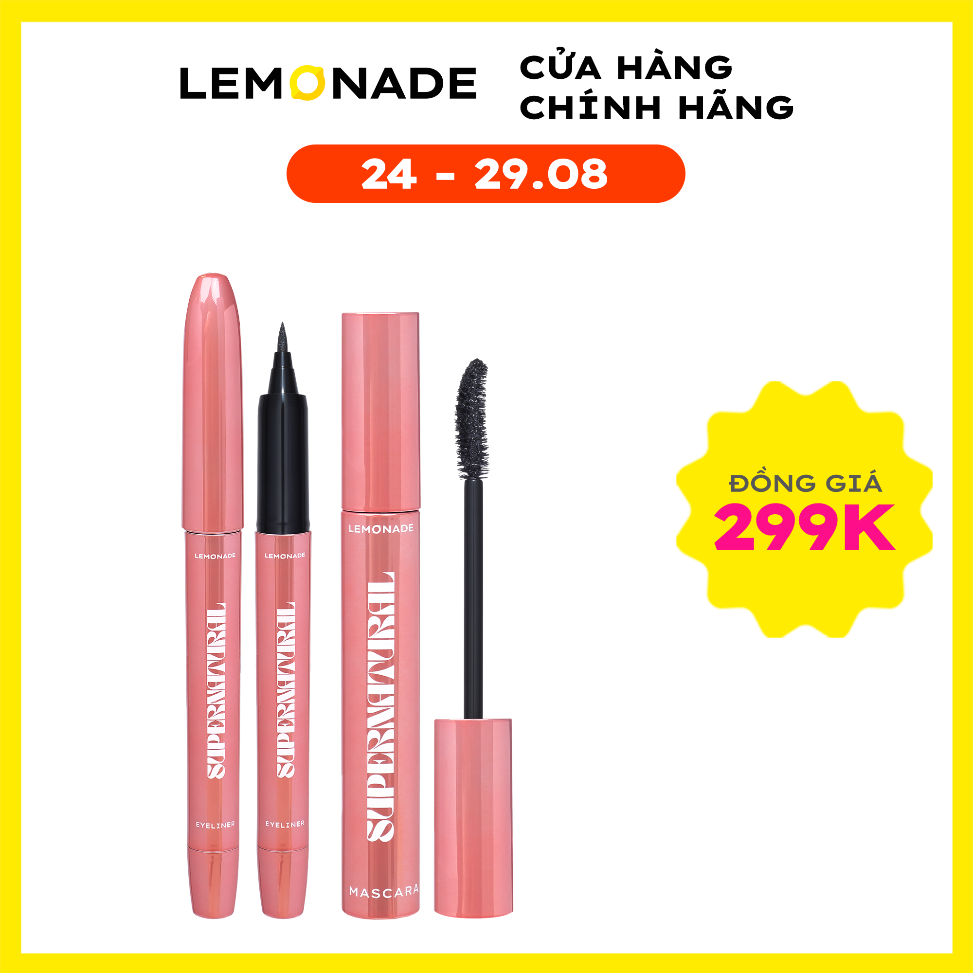 Combo Lemonade Eyeliner và Mascara SuperNatural (1g & 7.5g)