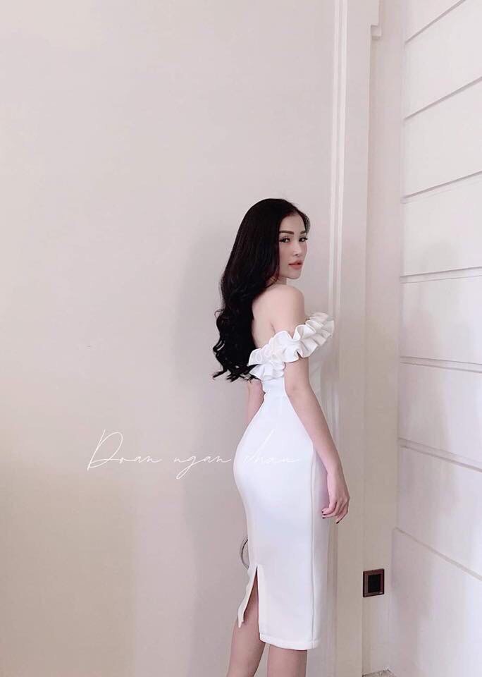 Đầm body dự tiệc phối bèo cực sang chảnh cho quý cô