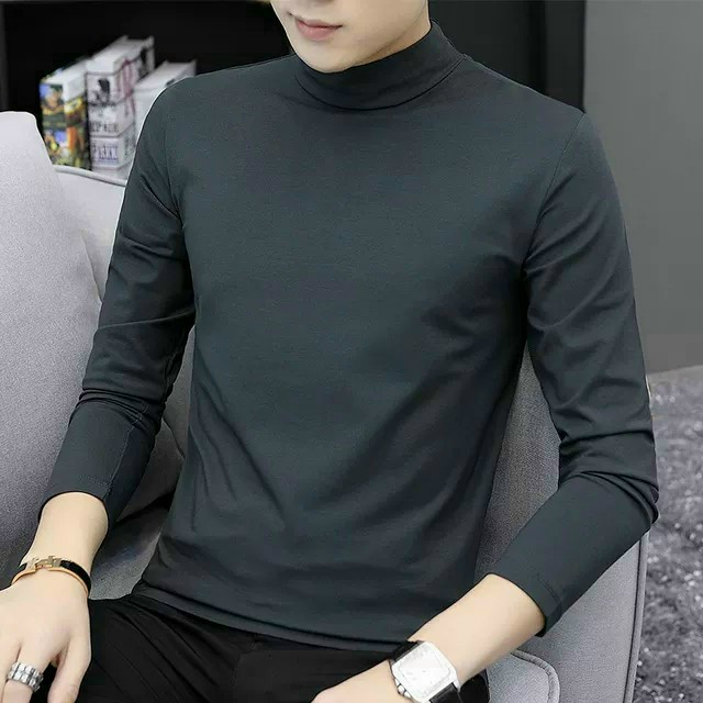 Áo thun giữ nhiệt nam cổ cao 3 phân phong cách trẻ trung năng động